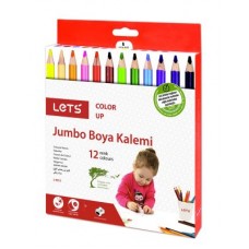 Creioane colorate jumbo 12/set Lets